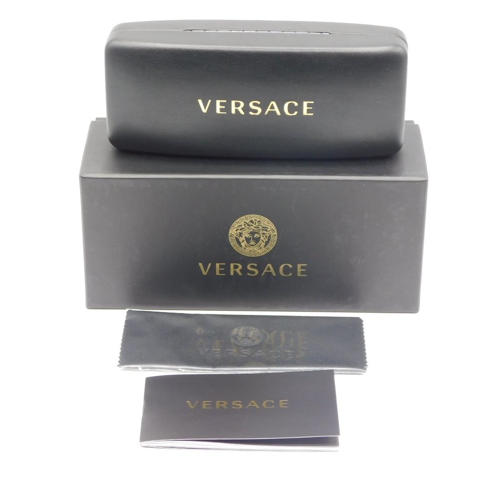 NEW VERSACE VE3282 GB1 BLACK CAT EYE WOMEN AUTHENTIC EYEGLASSES 53-19-140 - Picture 8 of 11